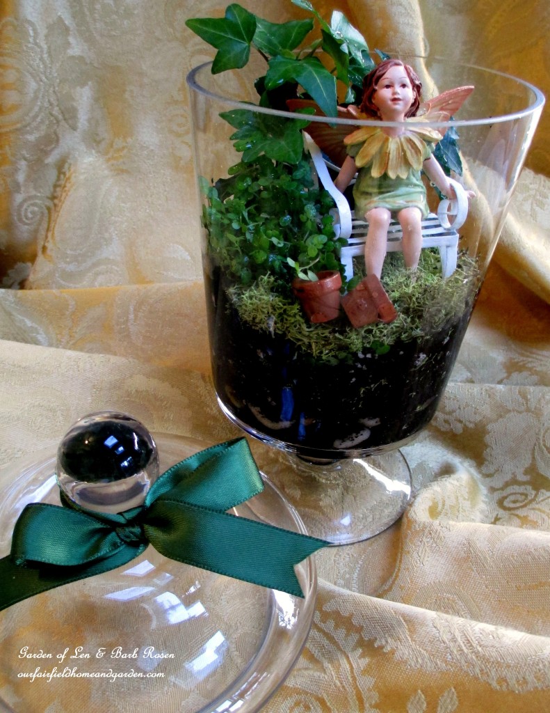 http://ourfairfieldhomeandgarden.com/diy-project-summer-enchantment-in-a-jar/ This tiny fairy and her garden are ready to be a birthday gift for my friend!