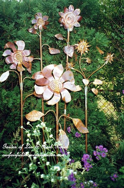 Copper Garden Flowers http://ourfairfieldhomeandgarden.com/a-trip-down-memory-lane-my-former-garden/