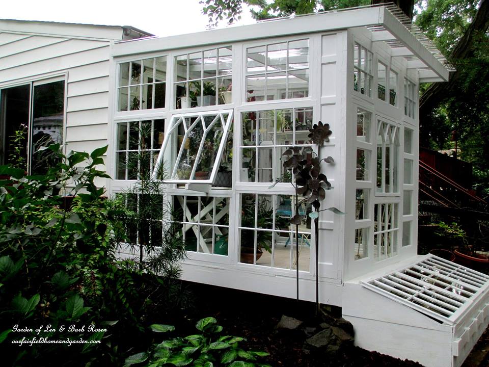 Repurposed Windows Greenhouse http://ourfairfieldhomeandgarden.com/building-a-repurposed-windows-greenhouse/