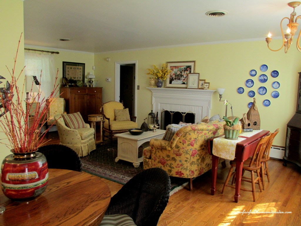 Our restaged livingroom ~ Lorraine Edwards shopped our house!