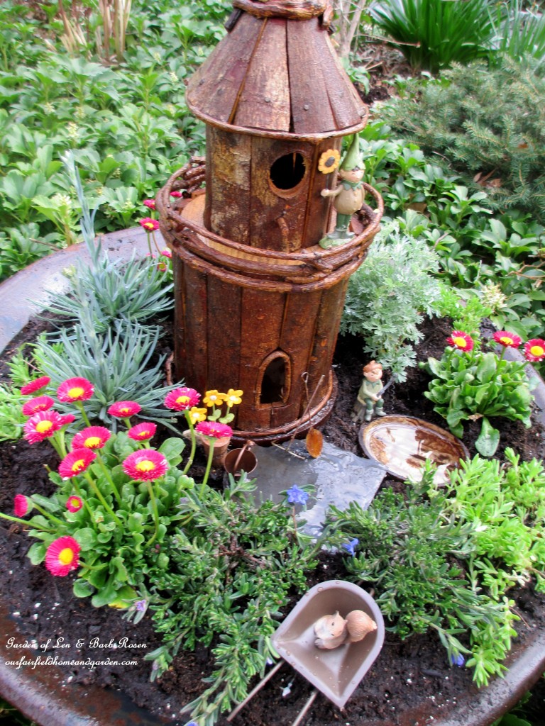 Fire Pit Fairy Garden https://ourfairfieldhomeandgarden.com/a-fire-pit-fairy-garden-choose-your-favorite/