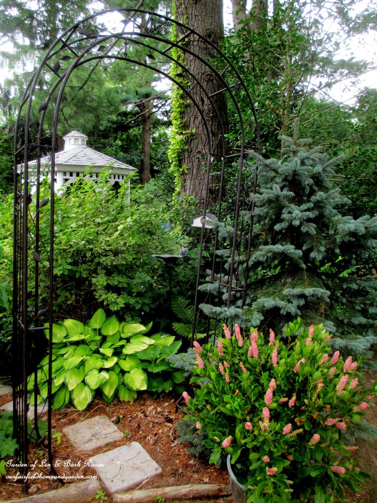 Metal Arbor https://ourfairfieldhomeandgarden.com/garden-arbors-gates-make-an-entrance/