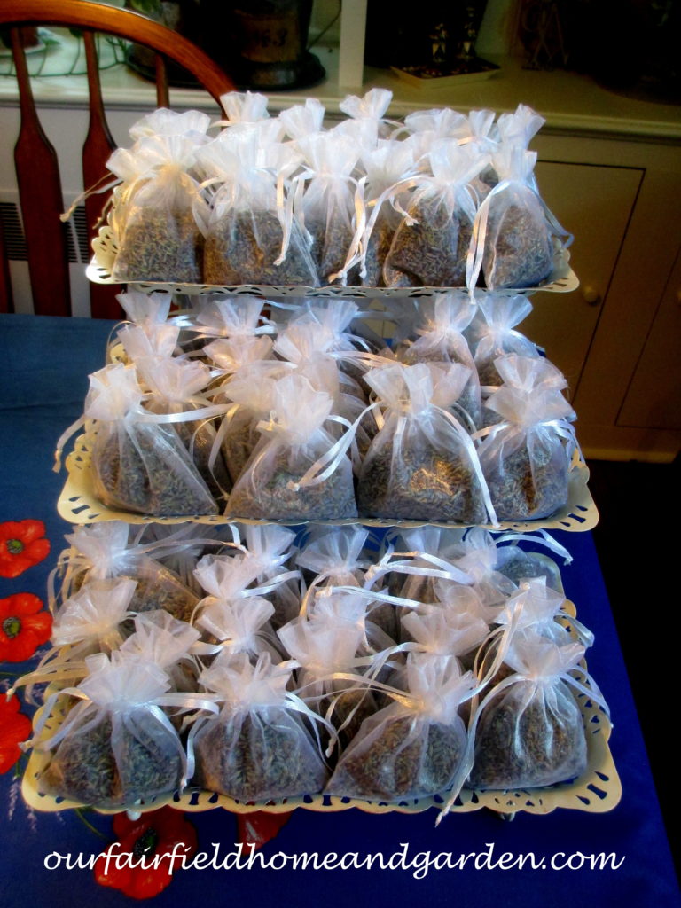 Dried Lavender Sachets https://ourfairfieldhomeandgarden.com/loving-touches-create-an-elegant-wedding-for-less/